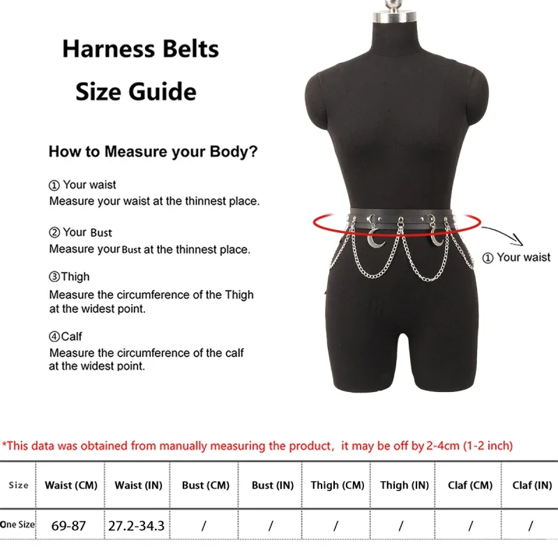 고딕 벨트 여성용 와이드 벨트 체인 술 초승달 액세서리 휴일 파티 착용에 적합