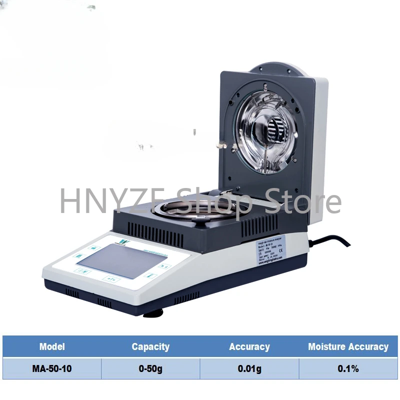 110g 0.01% 0.001g Halogen Heating Touch Screen 50g 1mg Laboratory Industrial Chemical Stable Humidity Detector Moisture Meter