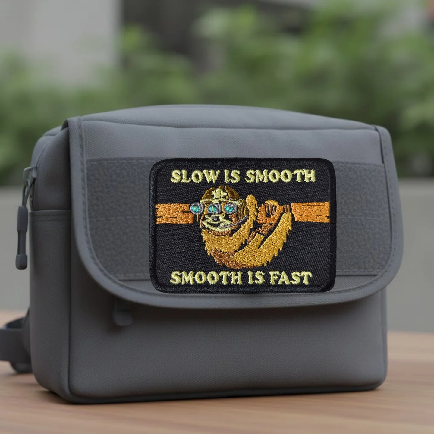 Patchs brodés Sloth pour vêtements, badges de moral, décoration de sac à dos tactique, autocollant à scratch