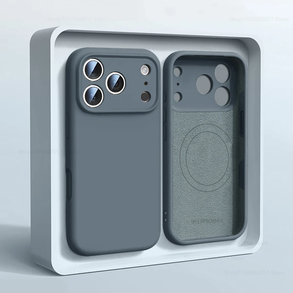 Magnetische Original-Flüssigsilikon-Handyhülle für iPhone 18 17 16 15 14 13 Pro Max 17Pro 18 für MagSafe Wireless Cases Soft hülle