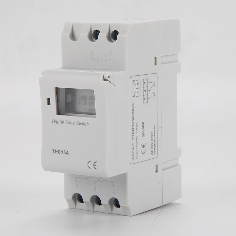 Weekly 7 Days Programmable Digital TIME SWITCH Relay Timer Control AC 220V 110V 24V 12V 16A 30A Din Rail Mount