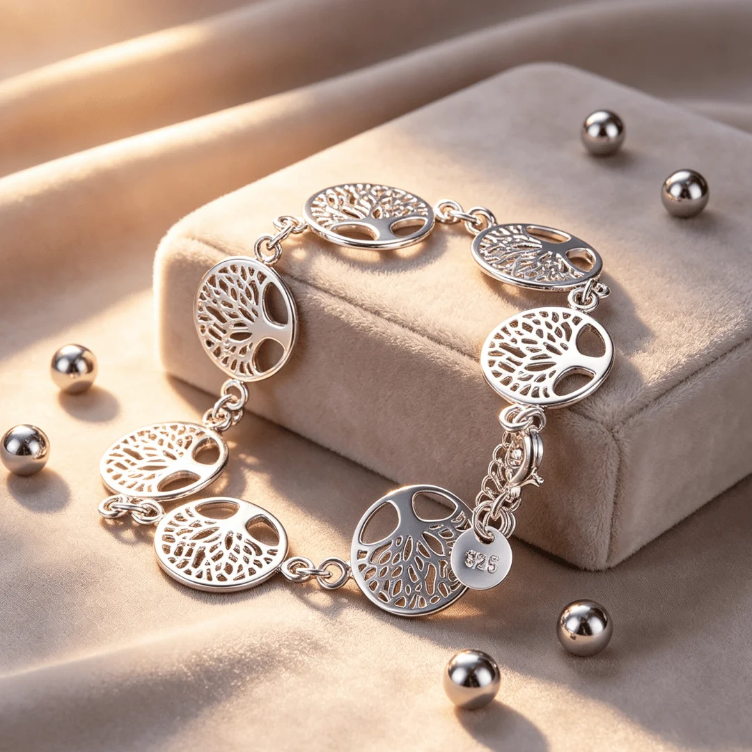 New popular 925 Sterling Silver Cute Tree Flowers Bracelet for Women Fashion Jewelry Wedding Hip-hop accessories Gifts