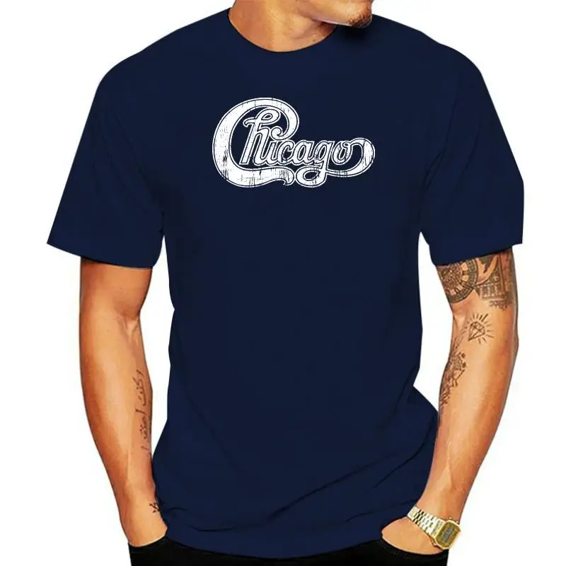 CHICAGO LOGO BLACK T SHIRT ROCK REO SPEEDWAGON STYX FOREIGNER SOFT ROCK Print Short Sleeve T-shirt High Quality Top Tee