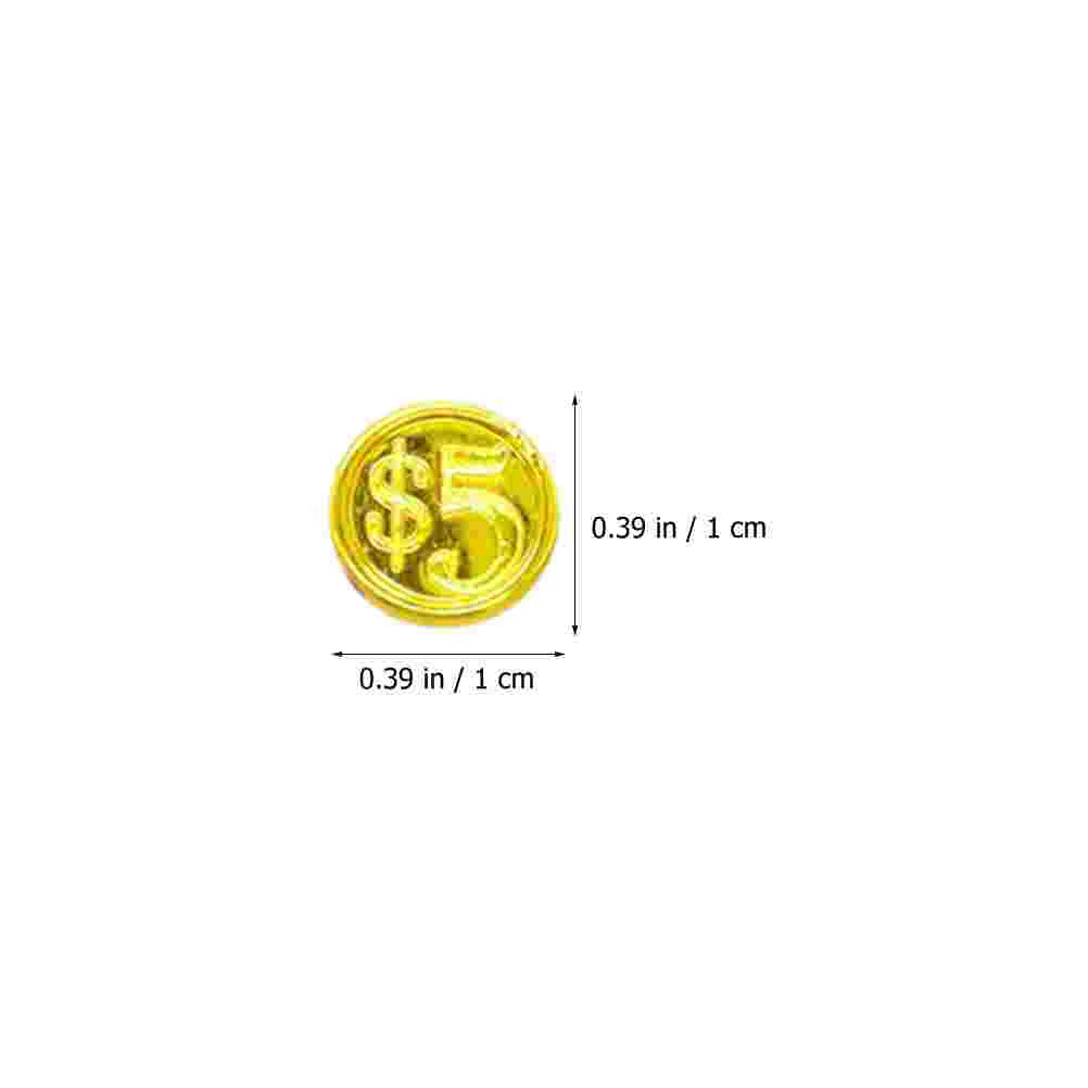 48 Pcs Pirate Gold Coin Toy Daily Use Gaming Favors Kids Toys Baby Fake Portable Lovely Compact Pin Gift Plaything