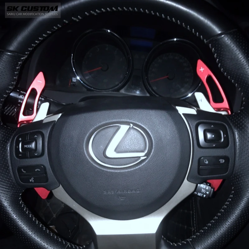 SK CUSTOM For Lexus New RC NX 200T IS 250 300 Steering Wheel Shift Paddle Forged Aluminum Alloy Shift Paddle Car Interior refit