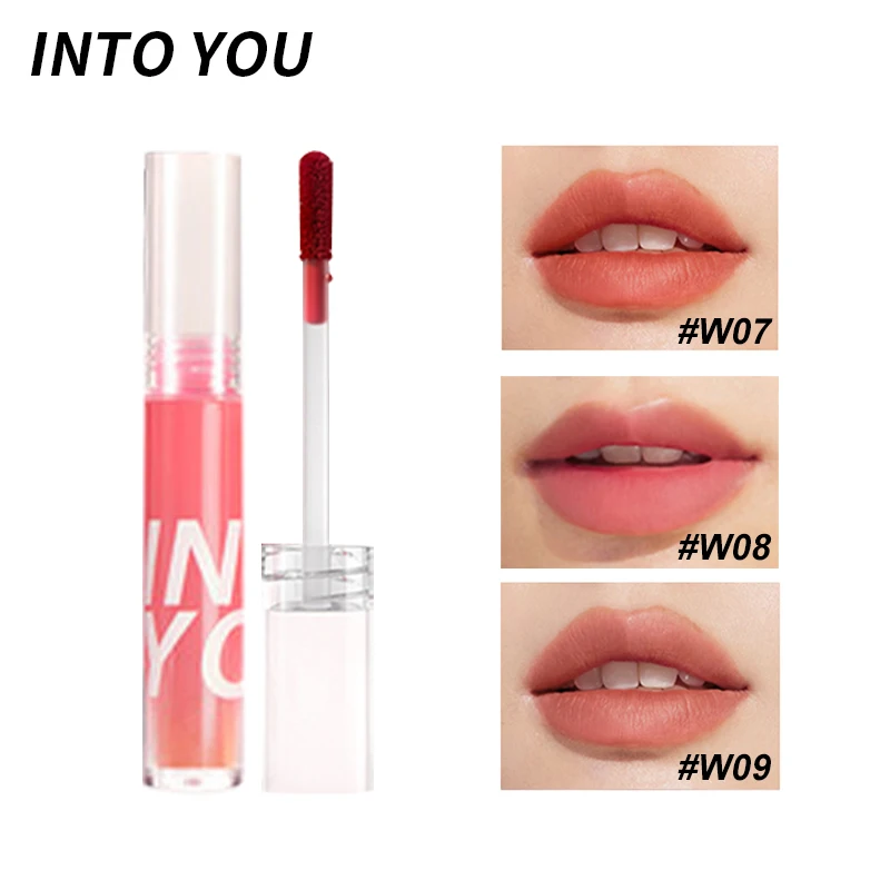 

INTO YOU Lipstick Velvet Matte Lips Makeup Long Lasting Non Sticky Lip Gloss Lip Tint Cosmetic W07 W08 W09