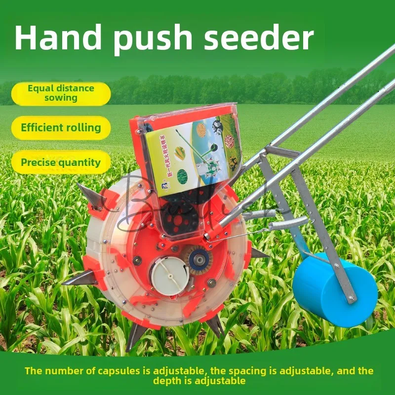 New Hand Push Corn Planter Multifunctional Peanut Soybean On Demand Machine Manual Roller