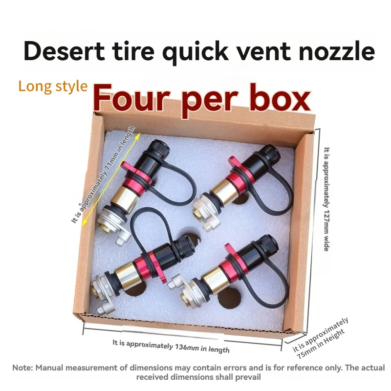 Desert Tire Quick Release Valve 4PCS Car Pressure Relief Valve Off-Road Sand Tire Long Style-A08Q