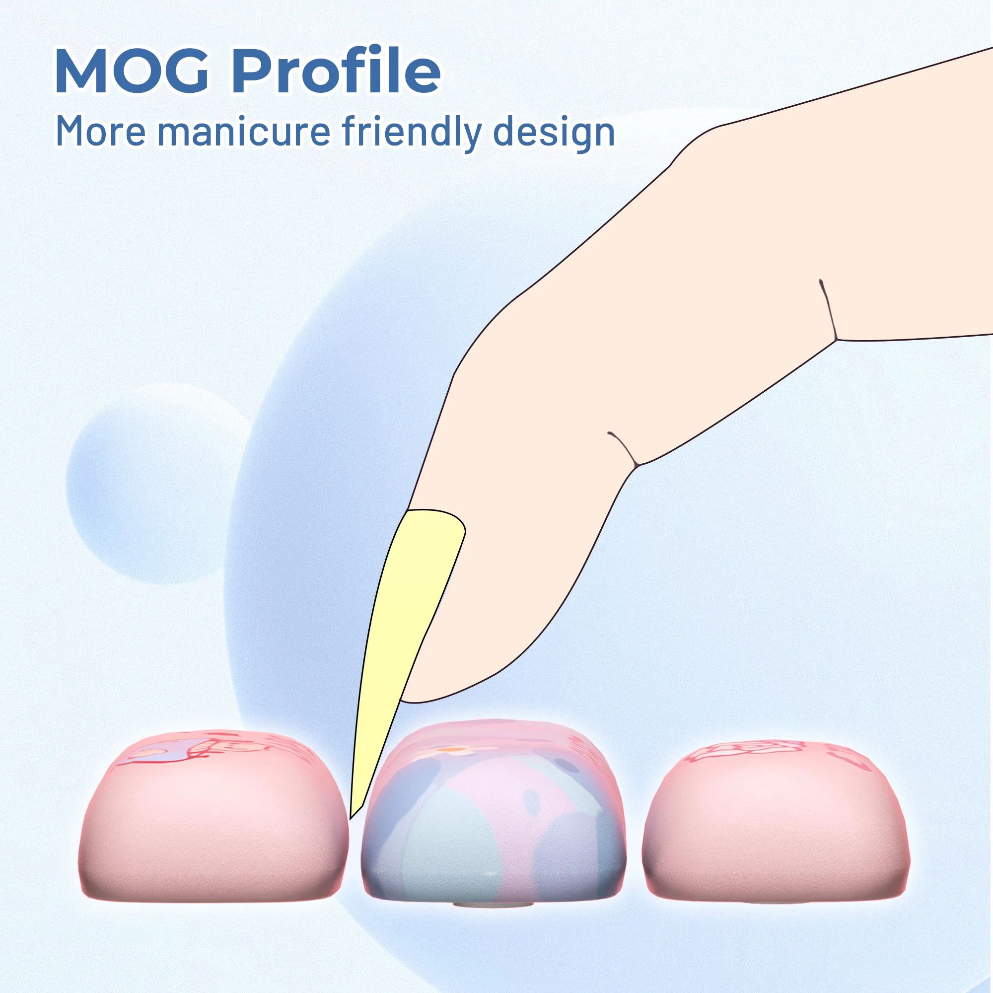 XVX Cute Round Keycap MOG Profile Dye Sub PBT Keycaps 138 Keys Pink Circular Key Cap 61/75/87/98/104 Keyboard Cap