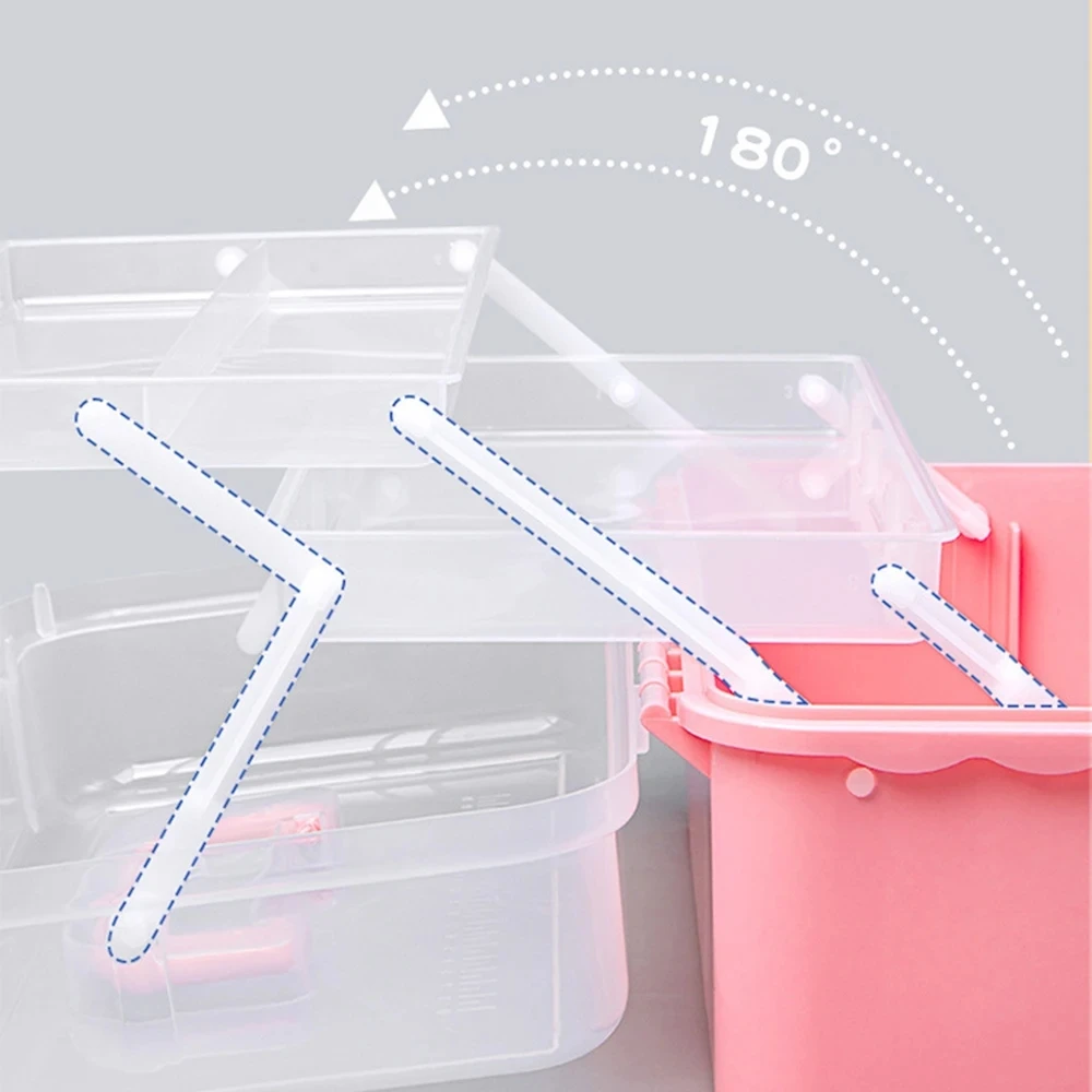 Diamond Art Accessories Painting Pen Kit DIY Plastic Suitcase Three-tier folding storage box Bead organizer storage container