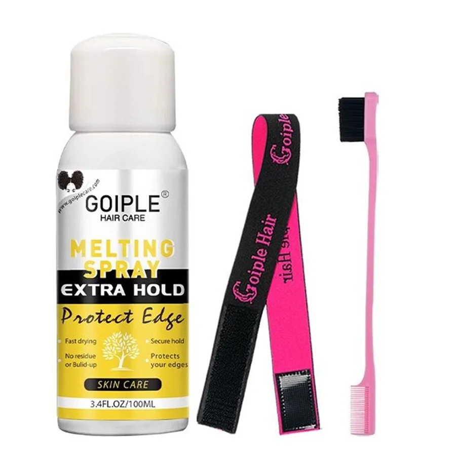 

GOIPLE Жидкий гель-клей для париков без липучек, для фиксации передней части, быстросохнущий, невидимый спрей для париков и накладных прядей