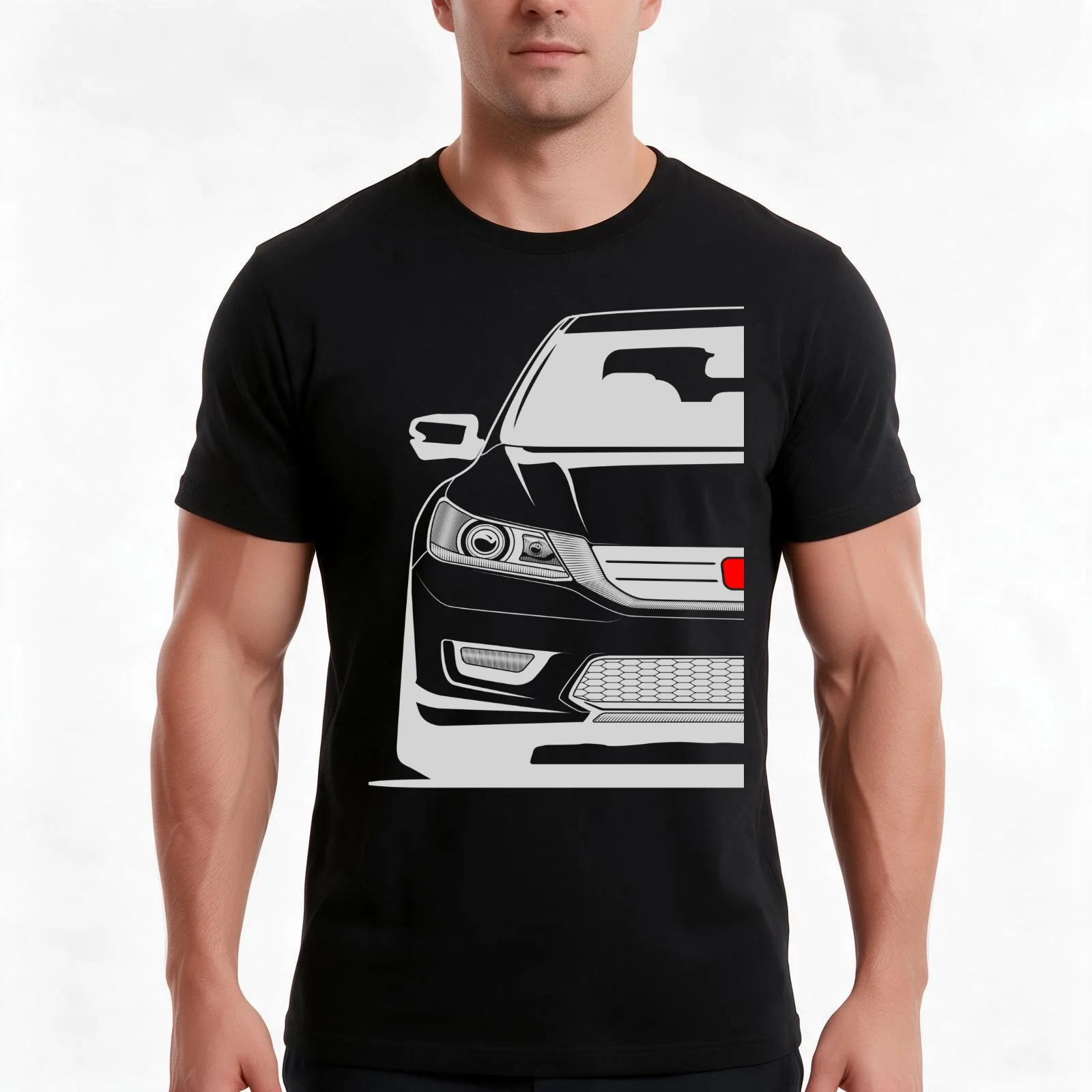 Accord 2015 T-Shirt, Summer Casual Cotton Tee, Oversized Streetwear Tops, Vintage Graphic Print, Loose Fit Short Sleeve