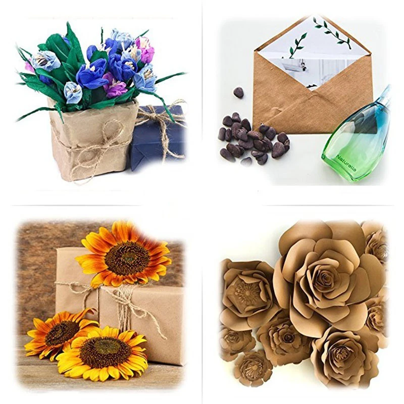 10M Kraft Paper Roll Handicrafts Wrapping DIY Flowers And Gifts Packing Degradable Buffer Environmental Brown Paper