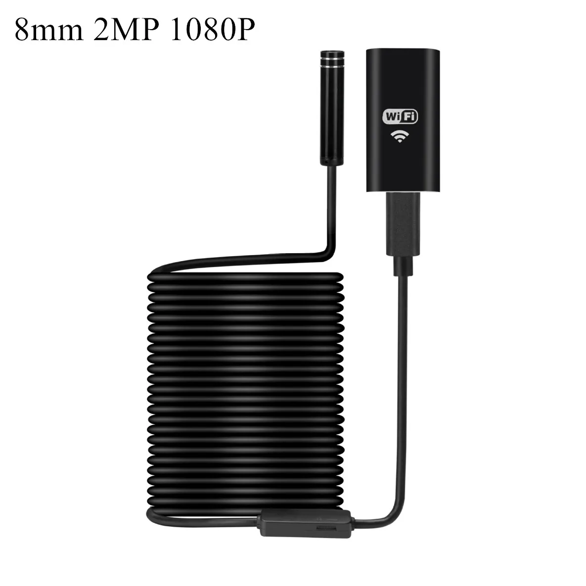 

2 МП 1080P 8 мм Wi-Fi эндоскопическая камера CMOS, бороскоп, инспекционная камера-отоскоп, цифровой микроскоп