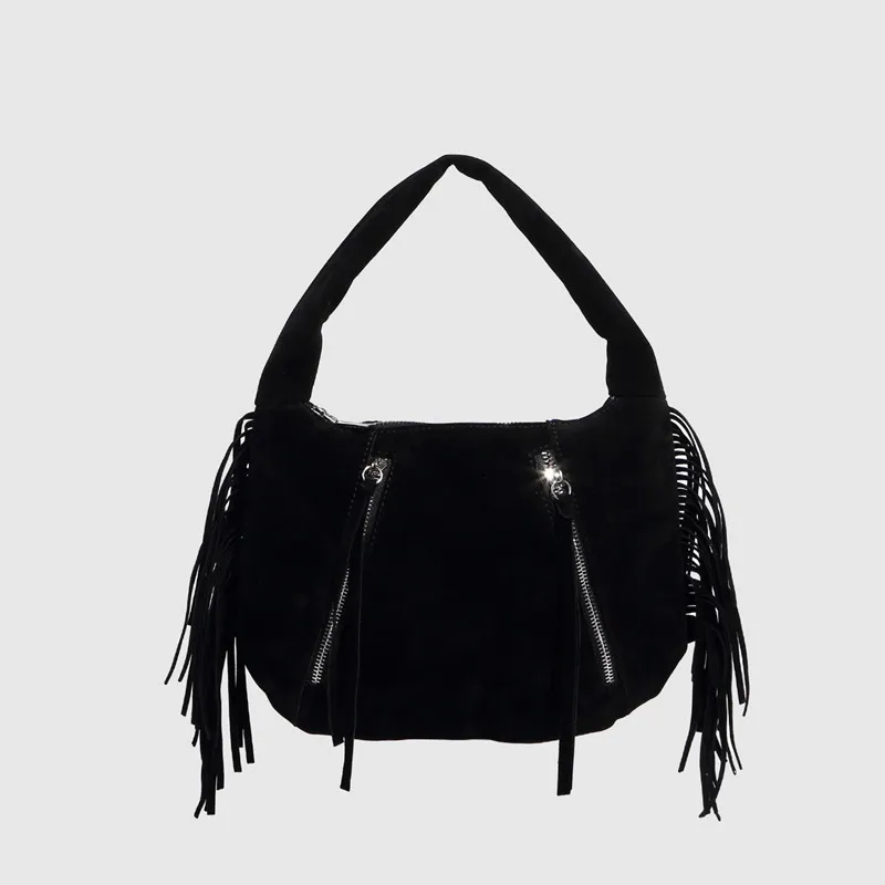 

2025 Stylish Women Tassel Armpit Bag Luxury Designer Handbags Brand Lady Party Tote Bag Travel Shoulder Bag Underarm Bag