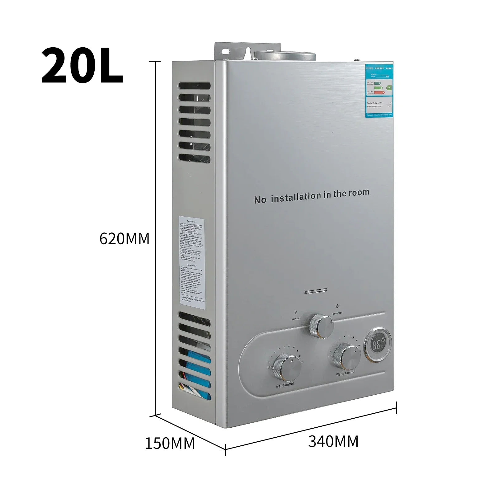 10L/16L/20L Tankless Gas Boiler Draagbare Instant Vloeibaar Petroleum Gas LPG Douche Heater & kleine Gaskachel voor Jacuzzi