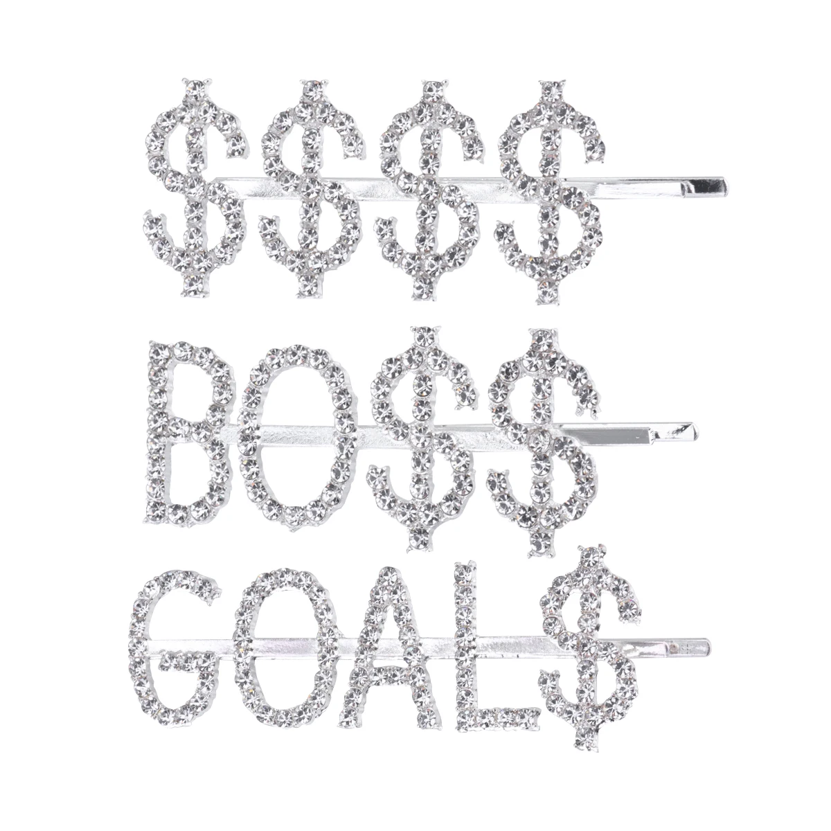 

U Shaped Rhinestone Clips Bobby Pins Wedding Accessories Teen Girls Durable Material Fashion Design Easy to Carry Travel Outing