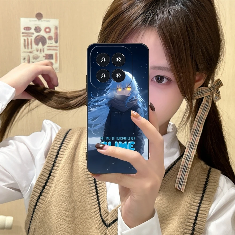 Slime Rimuru Tempest Mobile Phone Case for Xiaomi 14 13 12 11 10 9 T Ultra Lite Pro S SE X 5G Black Soft Phone Cover Shell