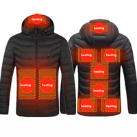 Heated Jack Plus Size 5V USB Windproof Zipper Winter Pockets Puffer Warm Hooded Techwear For Men Heated Jacket Outdoorwear