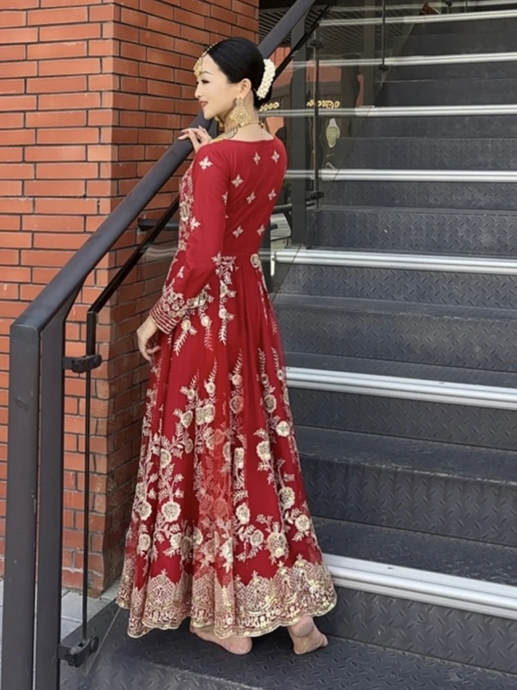 Bollywood taniec indyjski kostium taneczny odzież sceniczna kobiece kostiumy punjabi kobiety orientalne ubrania do tańca DQL10764