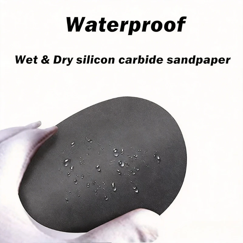 TQLQ 120PCS 3 Inch Wet and Dry Sandpaper, No. 120-3000 Combination Set Silicon Carbide Hook and Loop Sandpaper for Metal Car Gla