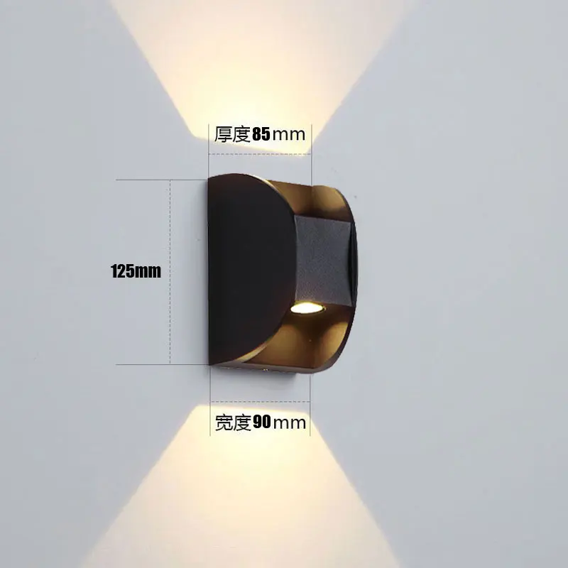 Modern LED Wall Light Outdoor Waterproof IP65 2 Heads for Patio Balcony Aisle