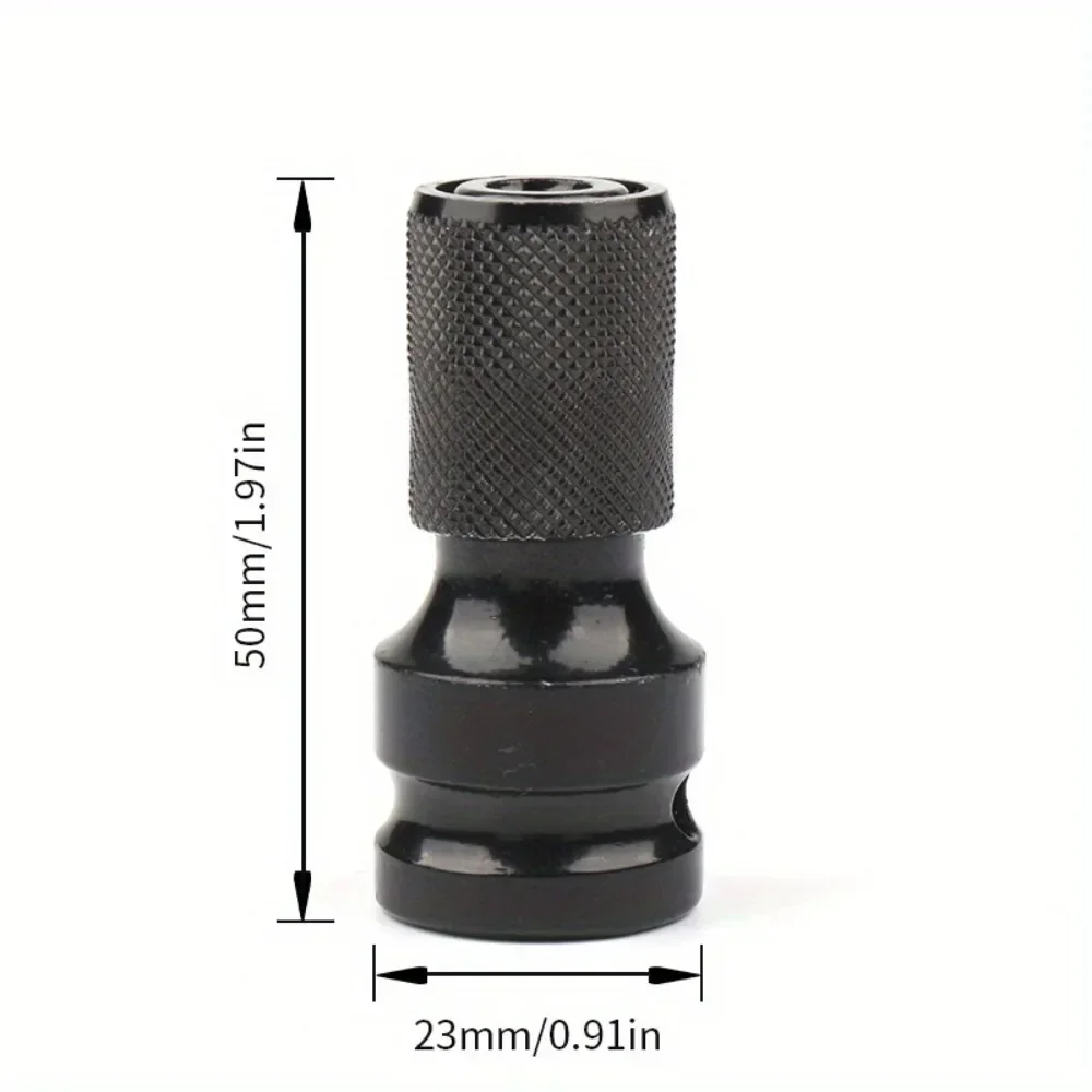 1pc Impact Wrench To Drill Adapter 1/2 To 1/4 Hex Converter Socket Extension Bit Holder for Electric Wrench and Power Tools