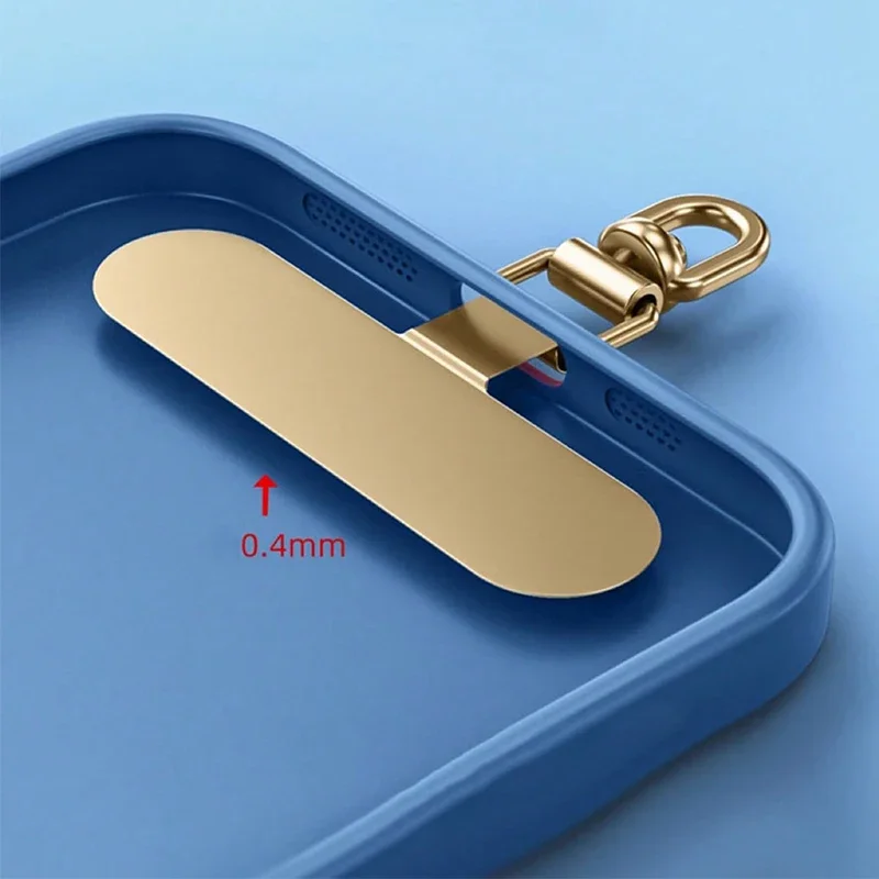 

1pcs Upgraded 360 Degree Rotatable Luxury Metal Gasket Phone Lanyard Patch Stainless Steel 0.3mm Cellphone Straps Tether Tabs