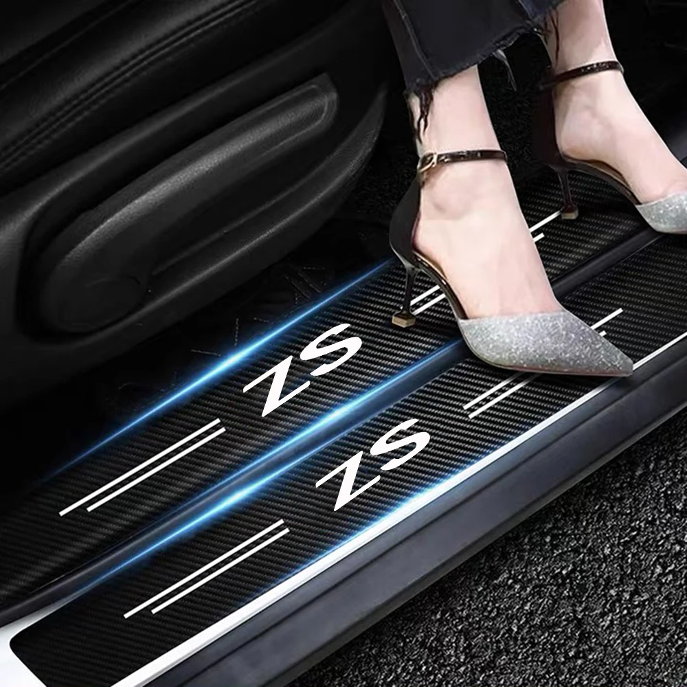 

4pc Car Threshold Strip Stickers Anti-Scratch Sticker Door Sill for MG ZS Auto Interior Accessories