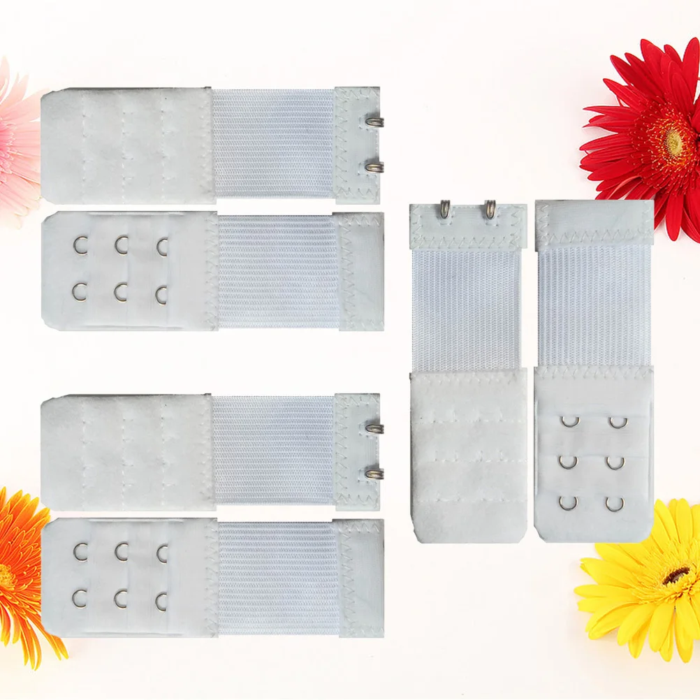 6pcs Bra Extender Back Buckle Extension Comfortable Elastic Strap For Pregnancy Breastfeeding Women Bra Lengthened White