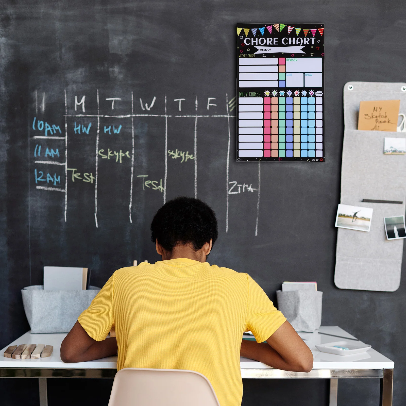 

1 Sheet Magnetic Chore Chart For Creative Reward Planner Sticker Multifunctional Decorative Behavior Chart Home School