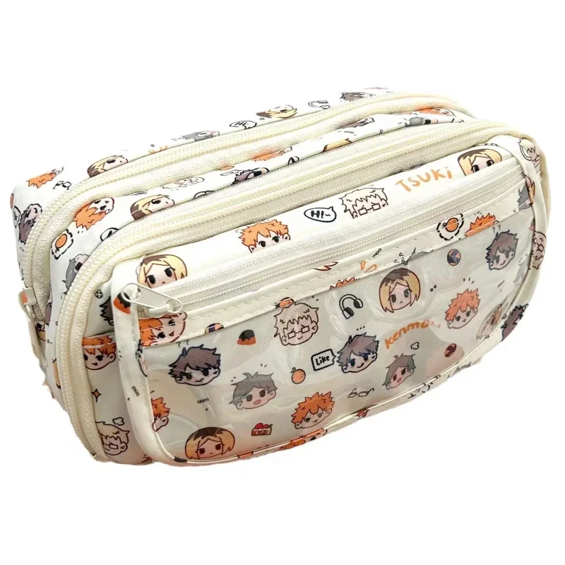 Anime Haikyuu!! Pain Pouch Kawaii Pencil Case Cartoon Stationery Holder Bag Children Pen Case Students School Supplies Gift view 2
