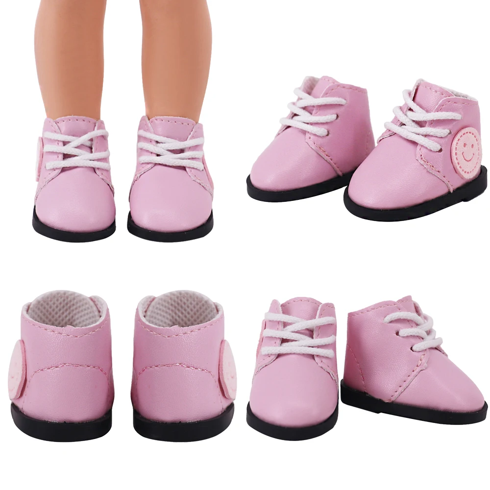 Doll Shoes Leather Martin Boots For 14 inch Wellie Wisher & 32-34Cm Paola Reina Doll Clothes Accessories 20 Cm KPOP/EXO Star Toy