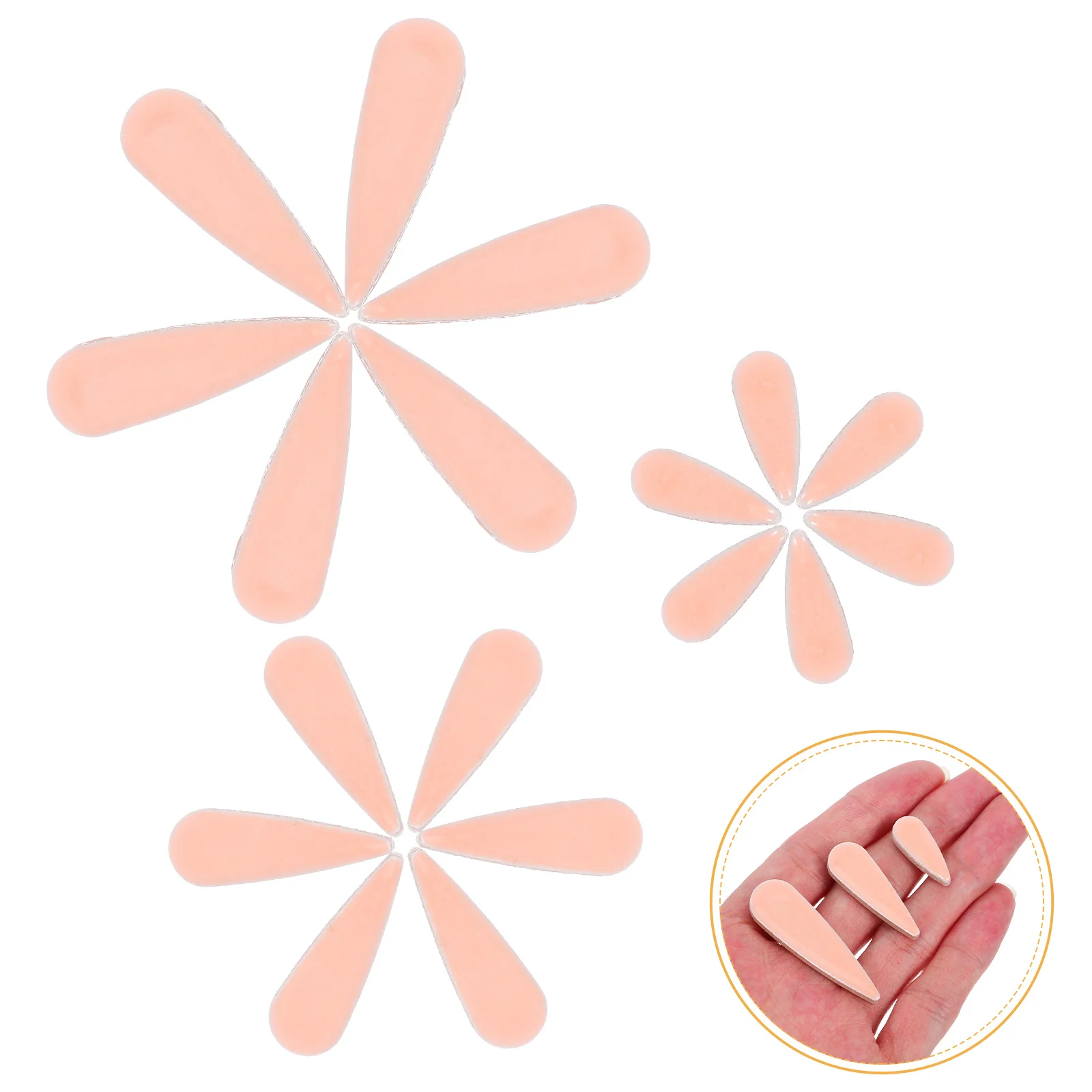 

Ceramic Decoration Tiles Raindrop Petal Design Smooth Craft Weather Resistant For Diy Wall Garden Decor Pink