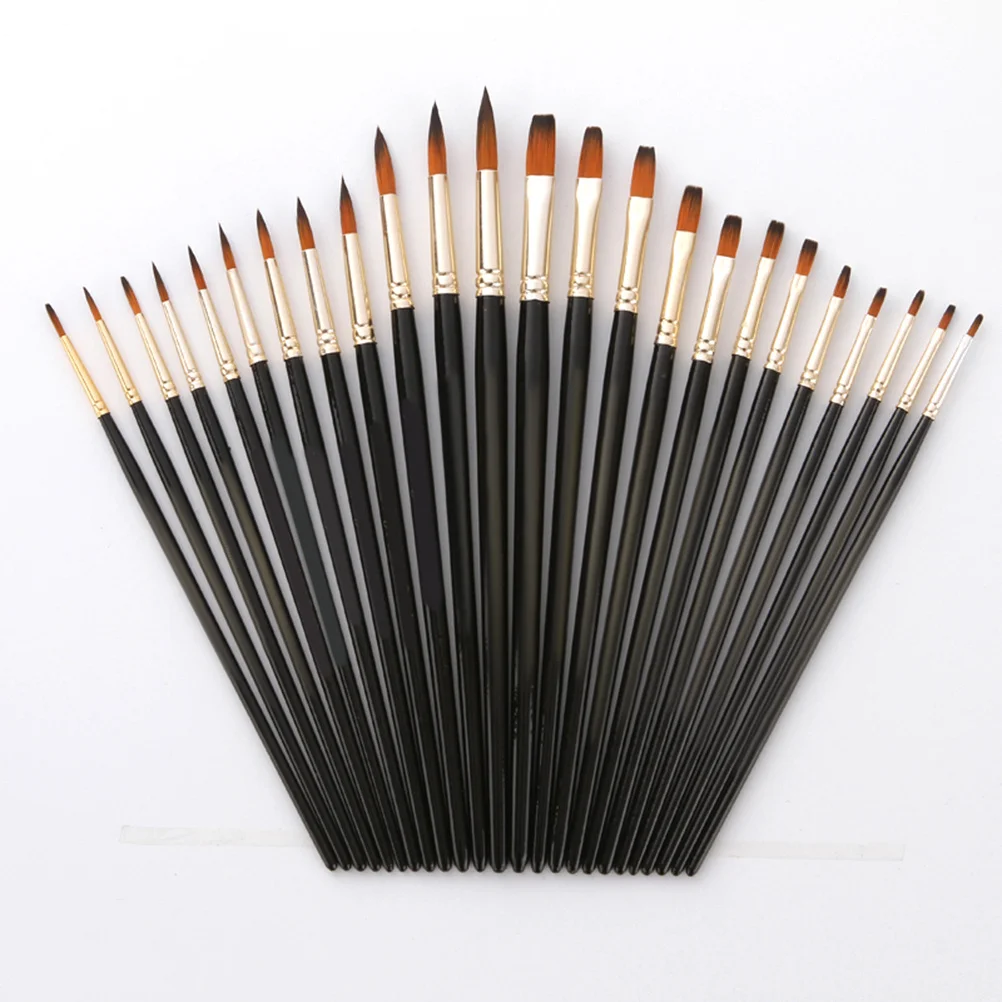 

12Pcs High-Quality Nylon Paint Brushes Different Sizes Fine Details Large Areas School Church Fairs Parades Nylon Painting
