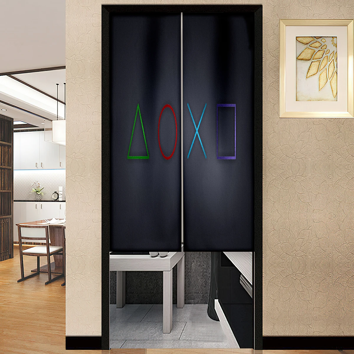 Cartoon Gaming Playstation Door Curtain Partition  Bedroom for Boys Room Decor Gamer Short Noren Teens Kids Playing Video Game