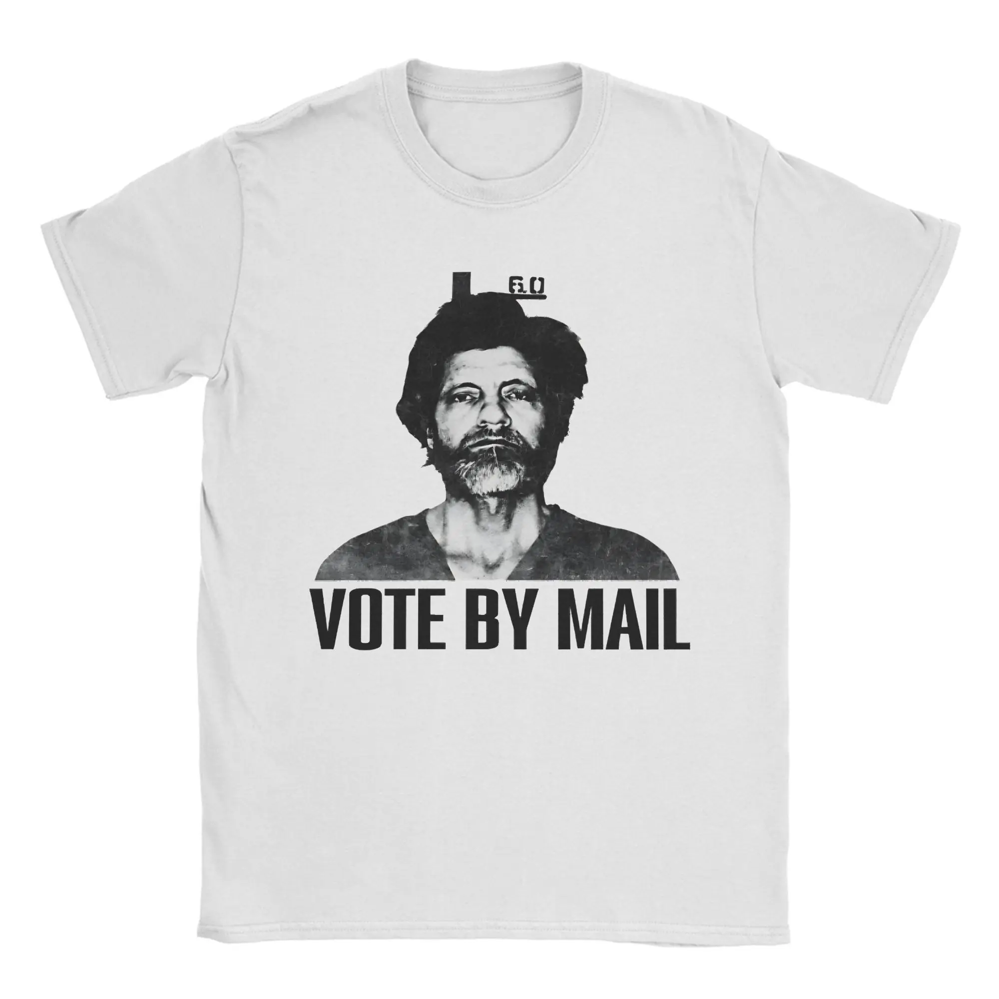 T-Shirt Vote By Mail Ted Kaczynski Pure Cotton T-Shirts Leisure Tee Shirt for Men's Beach Y2K Casual Short Sleeve Clothes