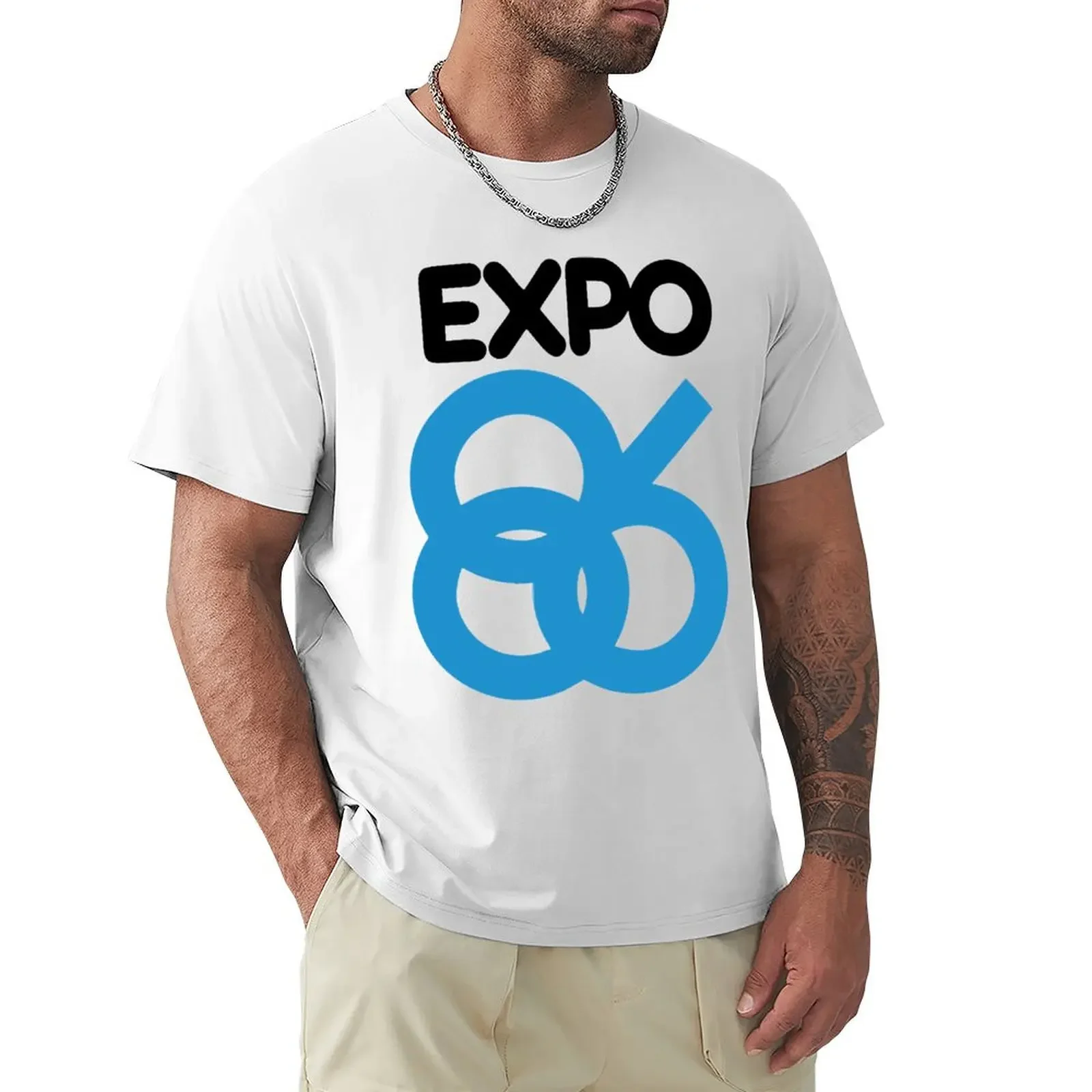 Expo 86 Logo T-Shirt oversized korean fashion fruit of the loom mens t shirts