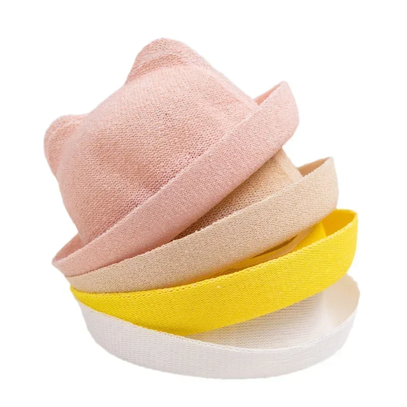 Summer Baby Straw Hat for Girls Boys Cartoon Animal Bucket Hat Breathable Sun Hats Cute Kids Sunbonnet Babies Accessories 1-3Y