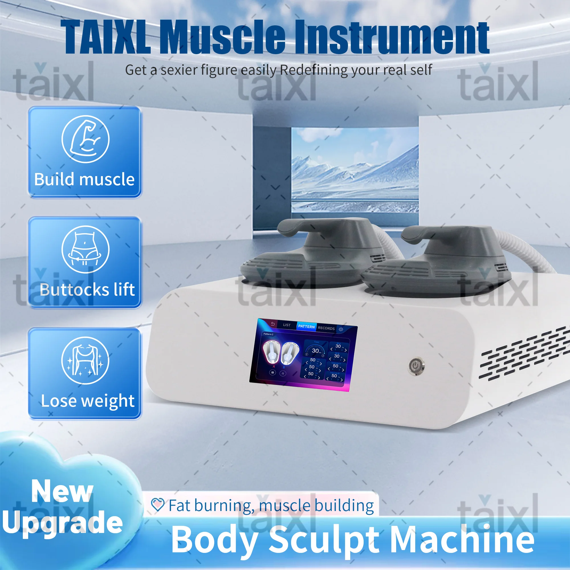 

2025 EMS Taixl RF Muscle stimulator 200HZ HI-EMT EMS Body Sculpting Machine Fat Burning Slimming