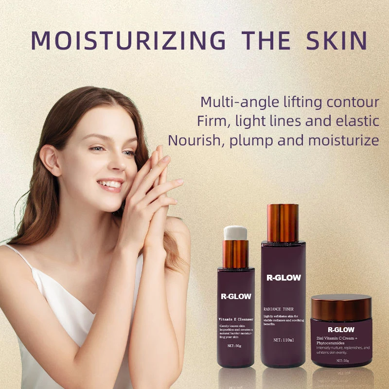 Sensitive Skin Care Set Hypoallergenic Natural Skincare Bundle with Whitening & Nourishing Moisturizing Formulas