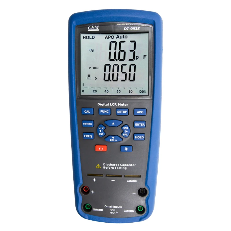 CEM DT-9935 LCR Meter Multimeter Tester For Capacitance Resistance Inductance Crocodile Clip Measuring Tool