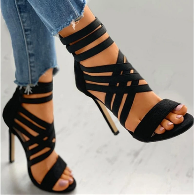 2022 New Summer Women\'s Shoes Sexy Open Toe Gladiator Shoes Women\'s High Heels Dress Party Wedding High Heels Sandals