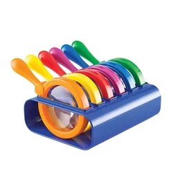 Acrylic student magnifying glass, elderly reading, multi-color