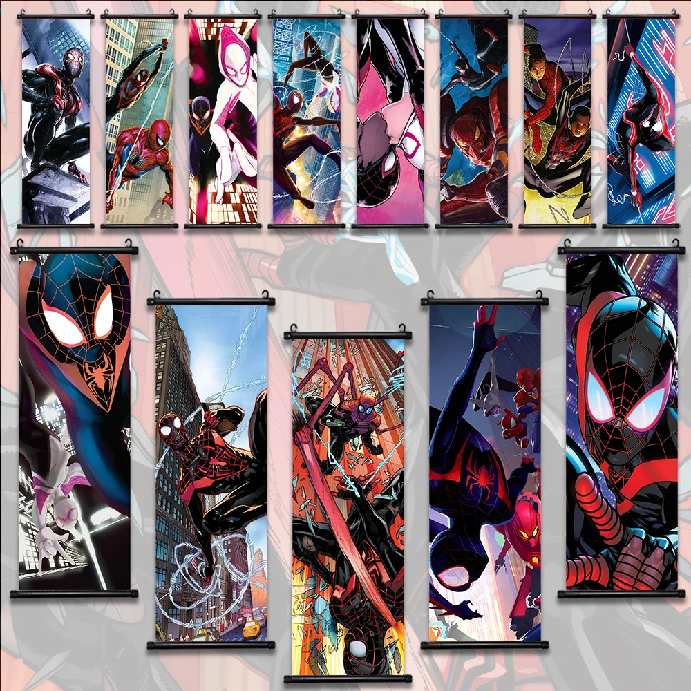 

S-SpiderMan Movie Wallpaper Marvel Wall Artwork Canvas Painting Print Decor Home Decoration Manga Art Gift Hanging Scroll Poster