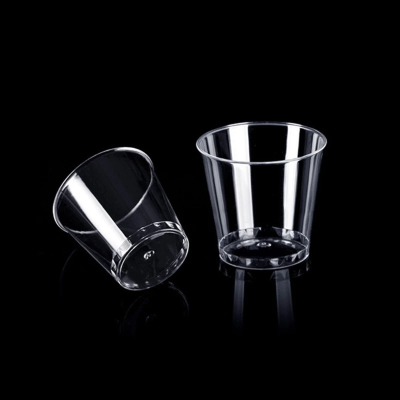 Paquete 100 vasos chupito plástico y cristal, vasos cristal 30ml para bodas, envío directo