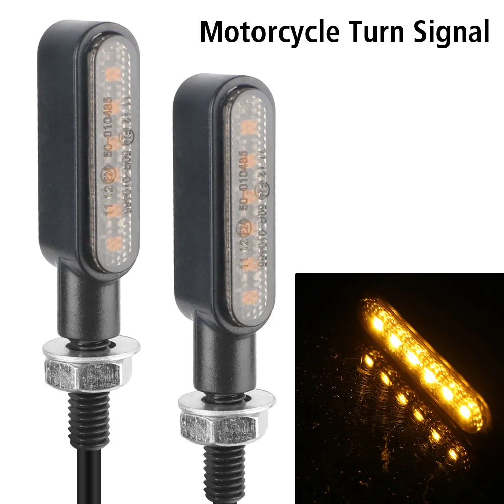 

Indicator Universal Flasher 6LED Motorcycle Turn Signal Blinker Light 2Pcs