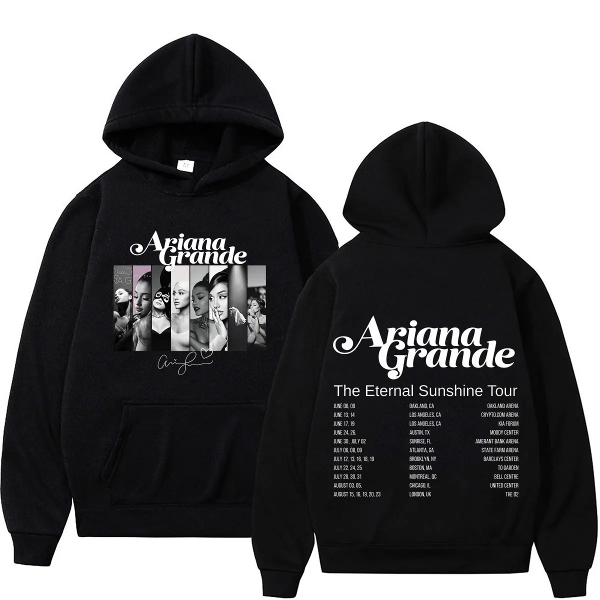 Customization Ariana Grande Eternal Sunshine Tour 2026 Print Hoodie Men Women Vintage Sweatshirt Winter Long Sleeves Casual Loos