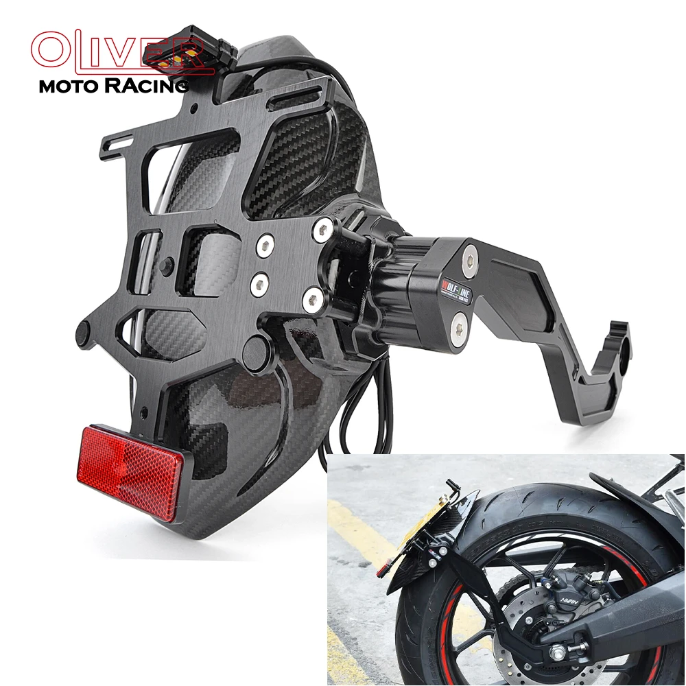 

For Honda CB650R CB 650R 2024-2025 CB650 R Motorcycle Fender Rear Cover Tire Hugger Mudguard Carbon Fiber Splash Guard Protector
