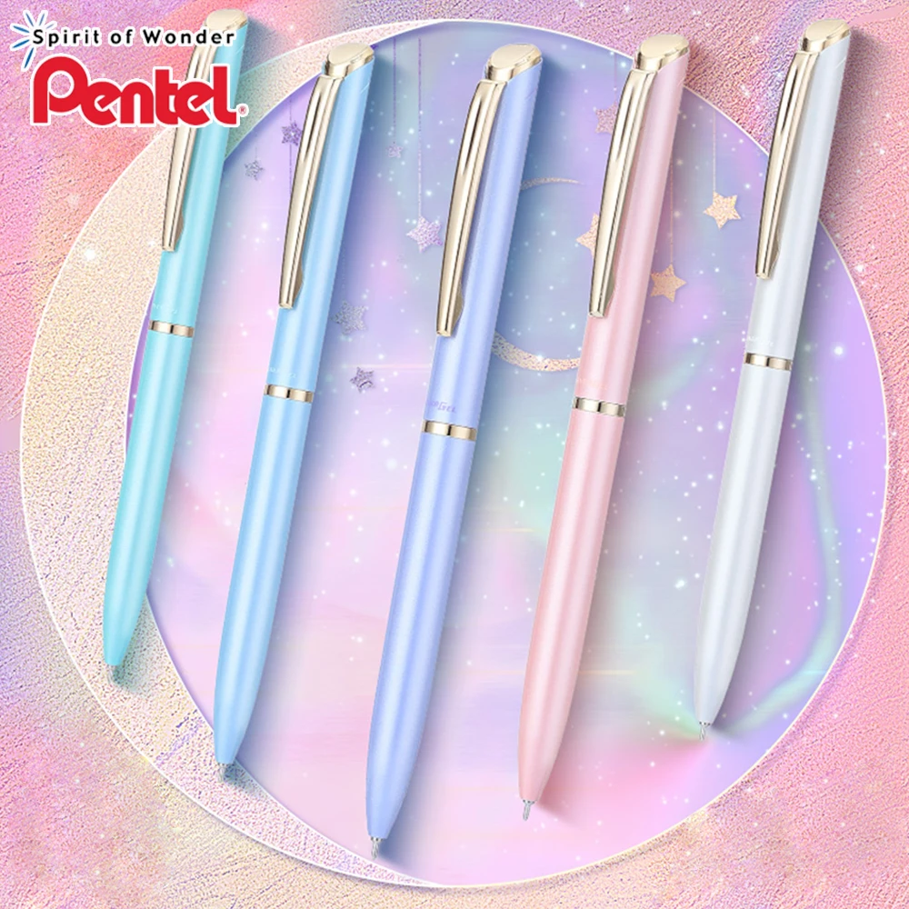 

1 шт., японская металлическая гелевая ручка Pentel, Pentel BLN2005, ограниченная вращающаяся, 0,5 мм, быстросохнущая, черная, деловая подпись, офисные принадлежности